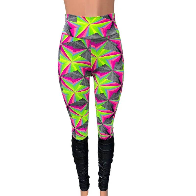 High-end Customization SALE - SMALL Optima Neon High-Waisted Ruched Leggings Pants