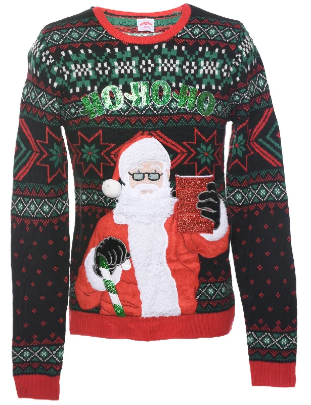 Chic Lounge Santa Claus Christmas Jumper - S