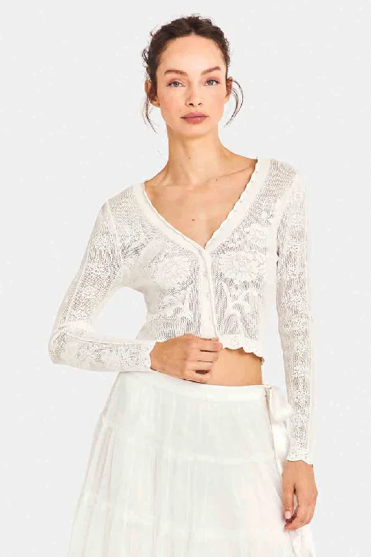 Arabesque Cardigan True White