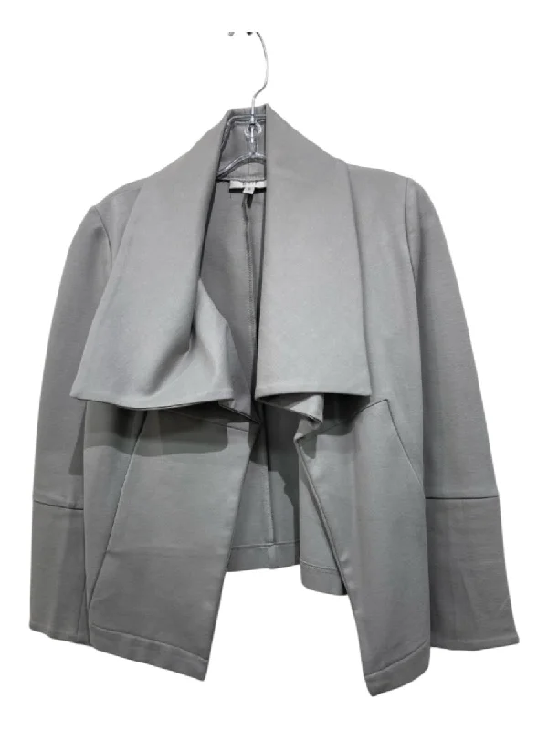 Luii Size S Gray Paneled Draped Moto Cardigan