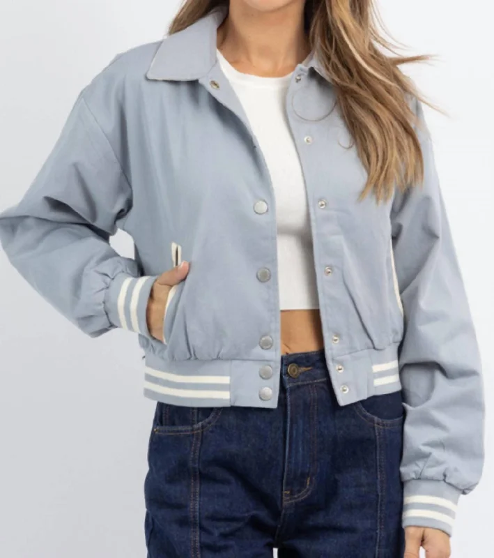 Brexley Bomber Jacket In Blue