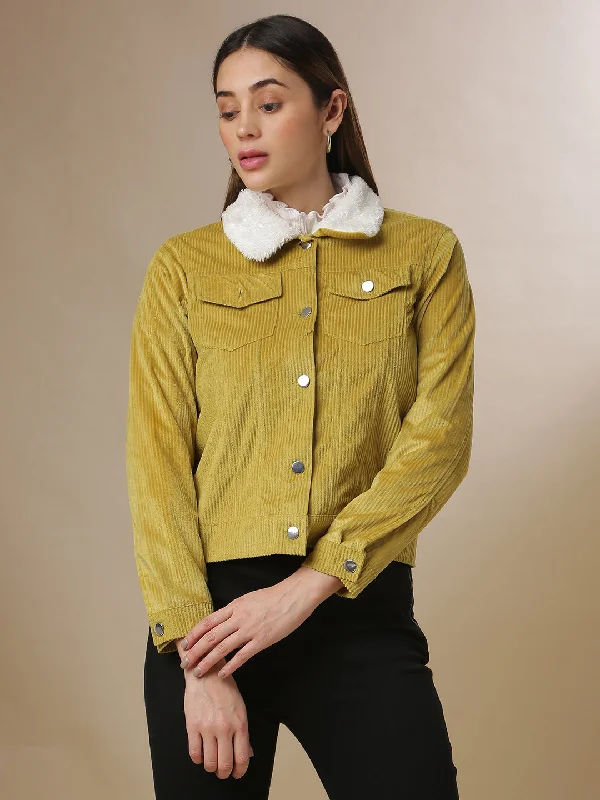 Campus Sutra Women Solid Stylish Casual Jacket