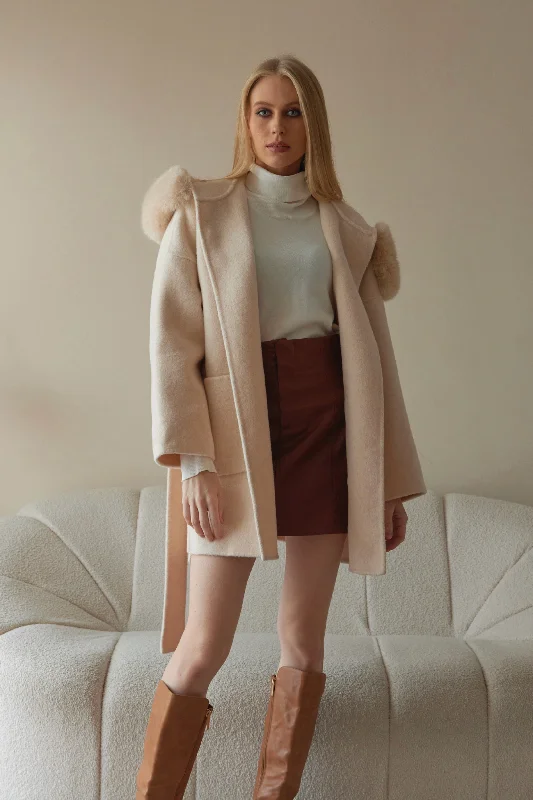 Sofia Cashmere Coat Cream