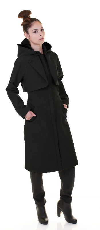 Convertible Raincoat/ Black