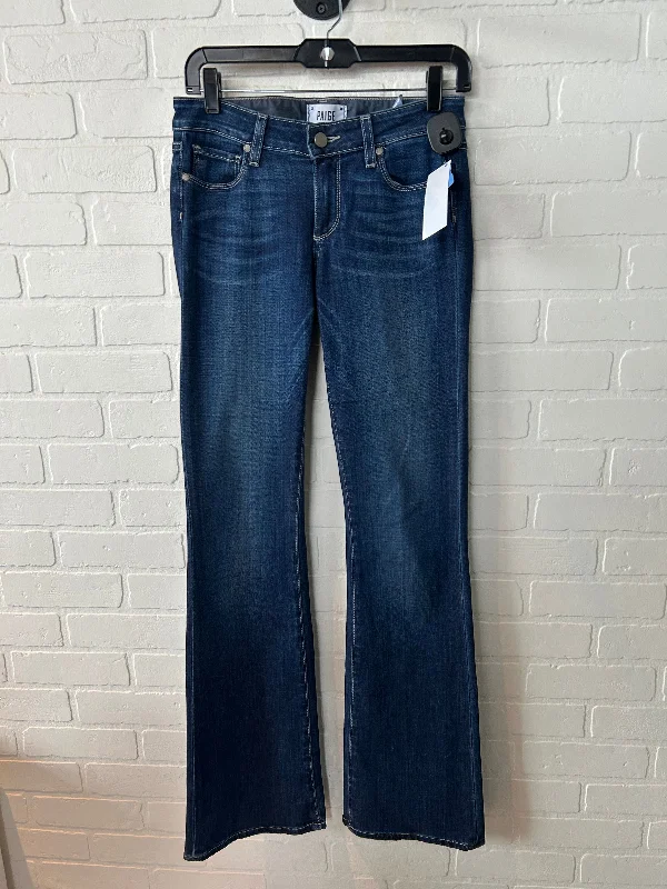 Jeans Boot Cut By Paige In Blue Denim, Size: 4