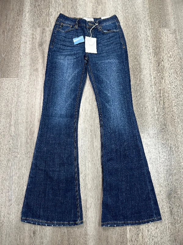 Jeans Flared By Kancan In Blue Denim, Size: 2