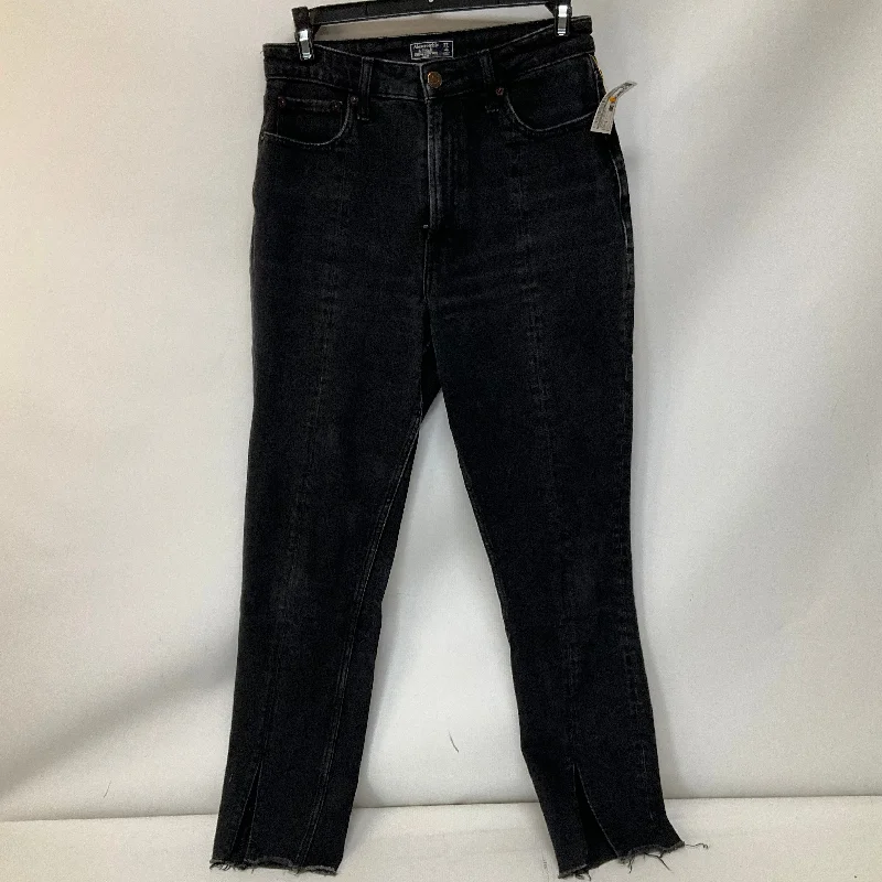 Jeans Skinny By Abercrombie And Fitch In Black Denim, Size: 4