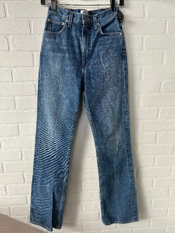 Jeans Straight By Agolde In Blue Denim, Size: 0