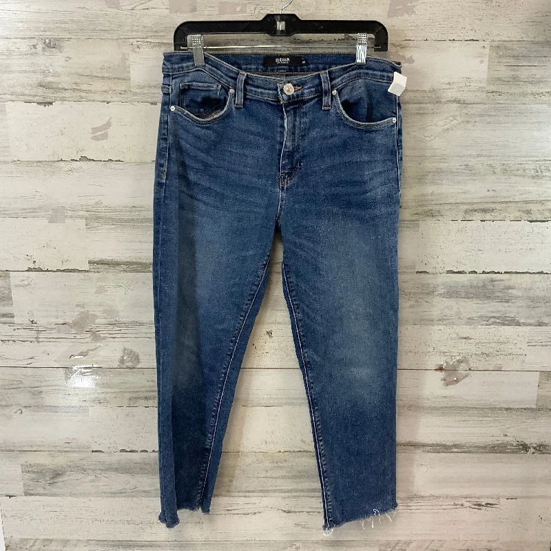 Jeans Straight By Hudson In Blue Denim, Size: 10