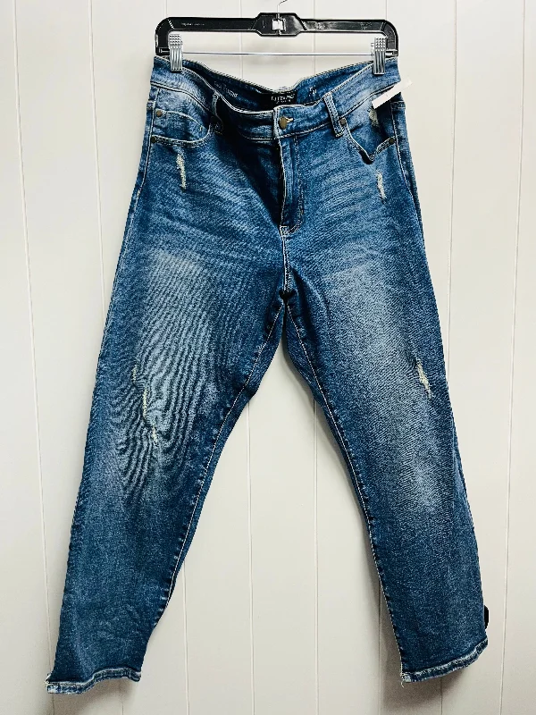 Jeans Straight By Liverpool In Blue Denim, Size: 12