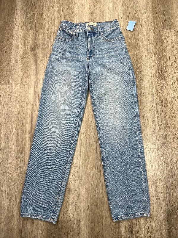 Jeans Straight By Madewell In Blue Denim, Size: 0