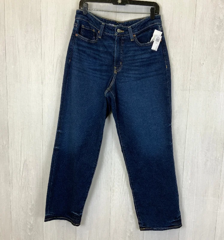 Jeans Straight By Old Navy In Blue Denim, Size: 12petite