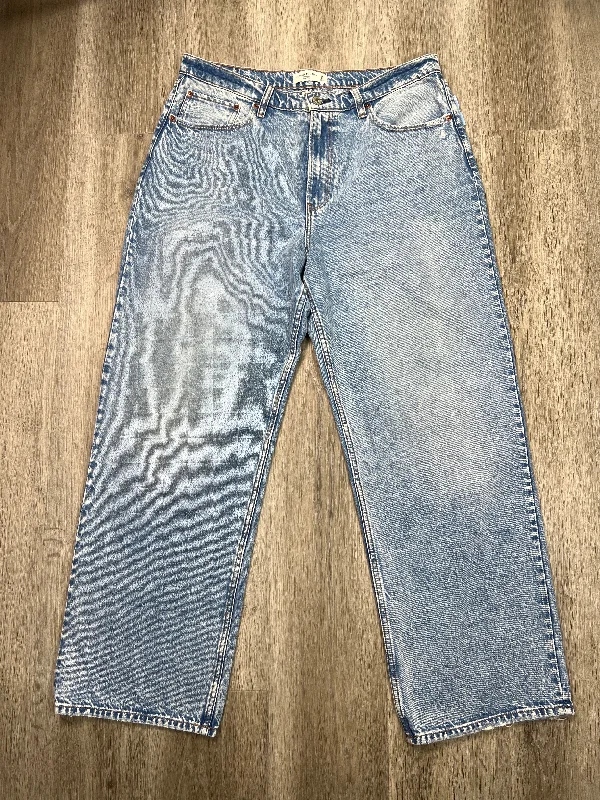 Jeans Wide Leg By Abercrombie And Fitch In Blue, Size: 14