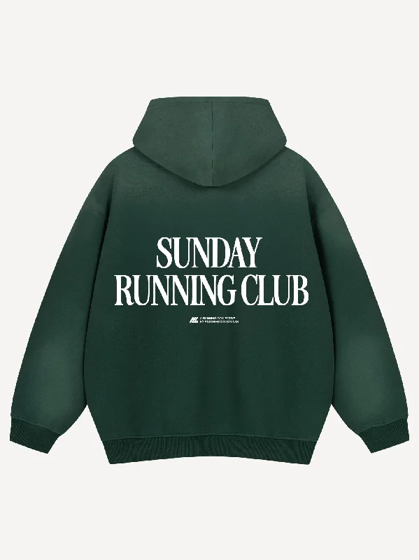 Sunday Running Club Washed Oversized Zip Hoodie