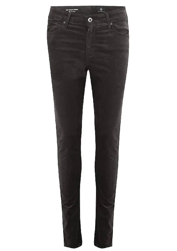 Women's The Farrah High Rise Skinny Jeans In Dark Brown