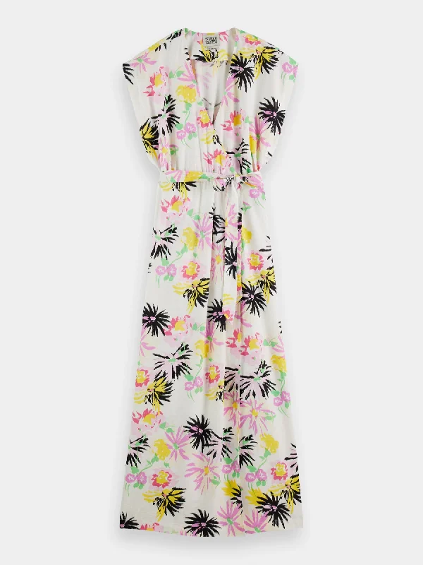 Allover printed maxi dress