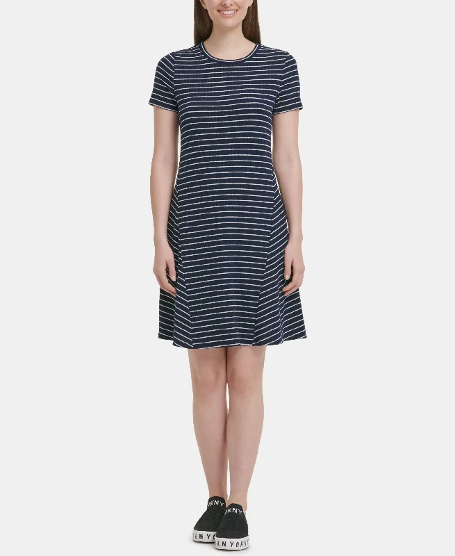 DKNY Striped T-Shirt Dress