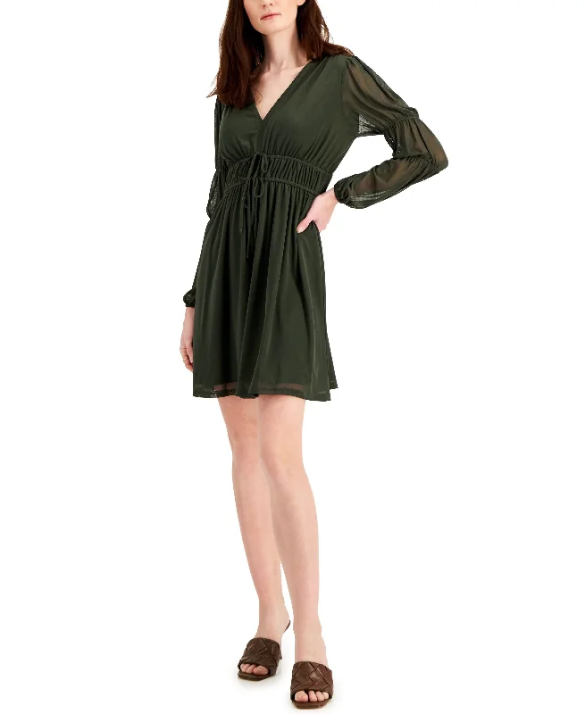 INC International Concepts Solid V Neck Dress