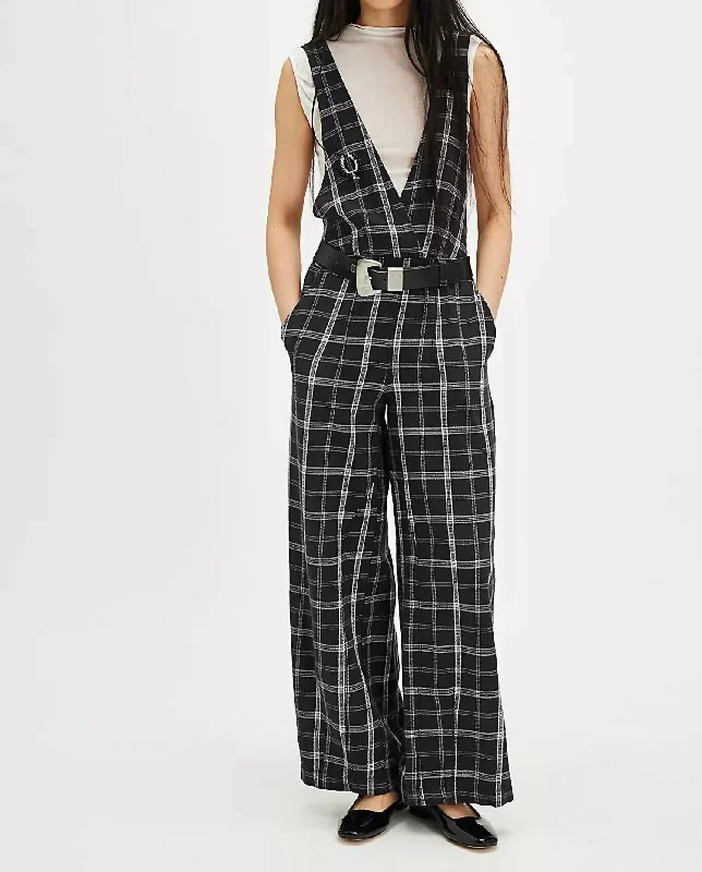 Mara Menswear Overall In Black Combo