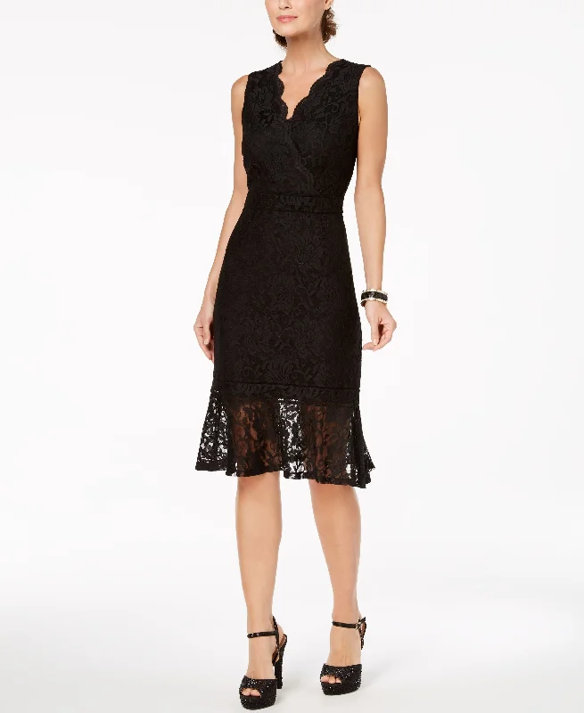 Thalia Sodi Lace Flounce Hem Dress