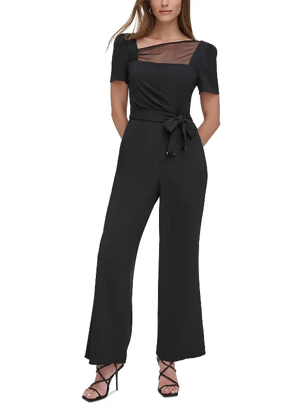 Womens Illusion V-Neck Jumpsuit