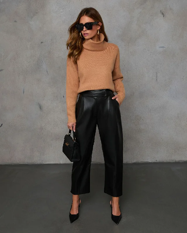 Amerie Cropped Faux Leather Pants