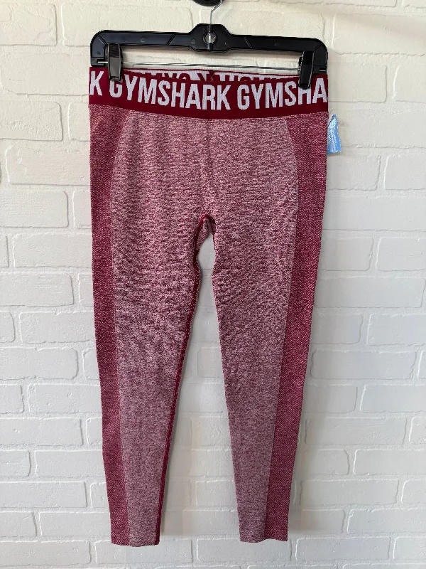 Athletic Leggings By Gym Shark In Red, Size: 8