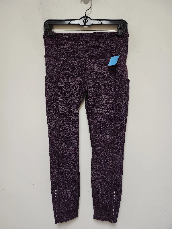 Athletic Leggings By Lululemon In Purple, Size: 8