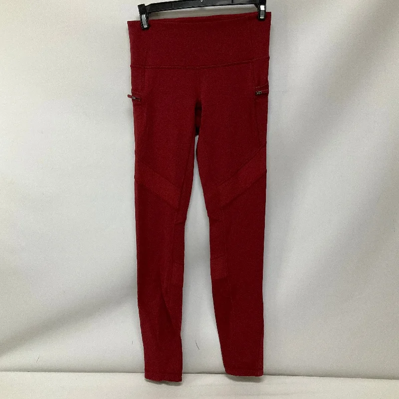 Athletic Leggings By Lululemon In Red, Size: 4