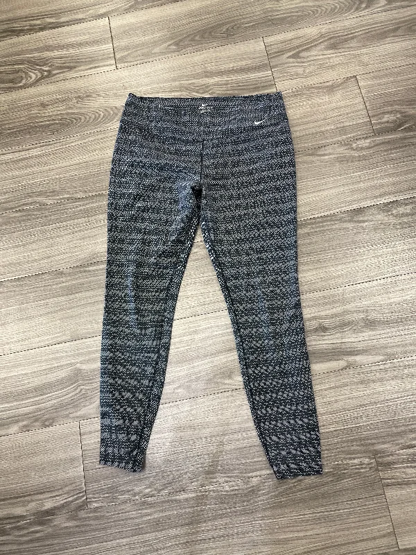 Athletic Leggings By Nike In Grey, Size: Xl