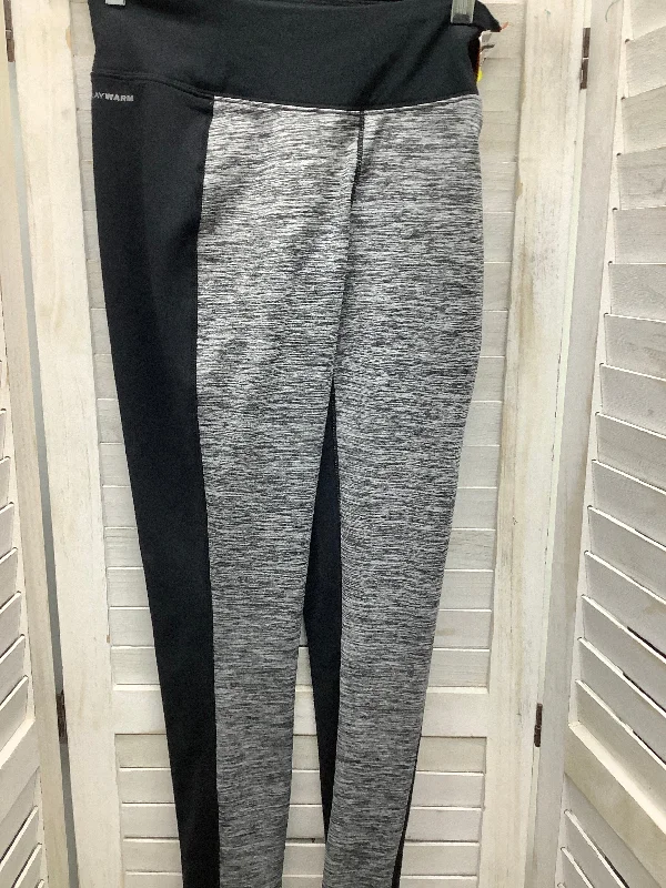 Athletic Leggings By Reebok In Black & Grey, Size: S