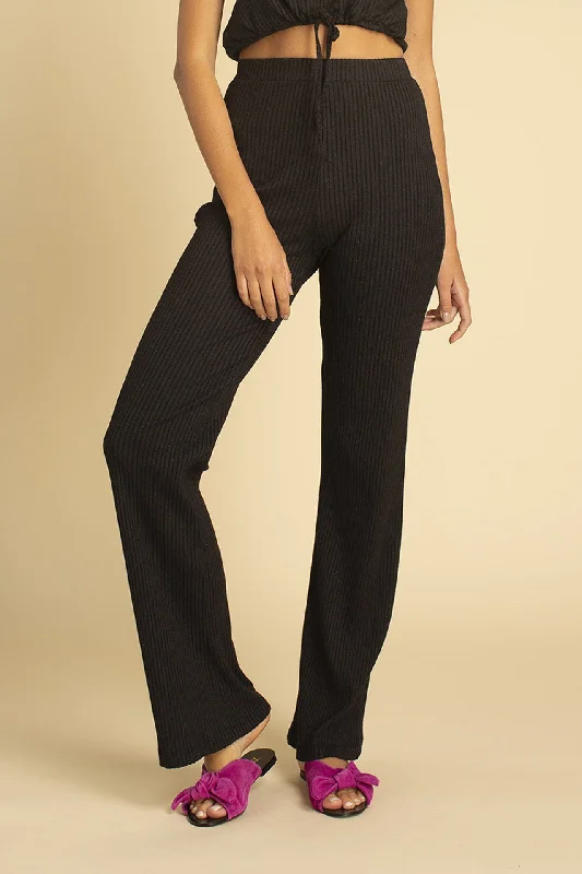 Black Rib Pant