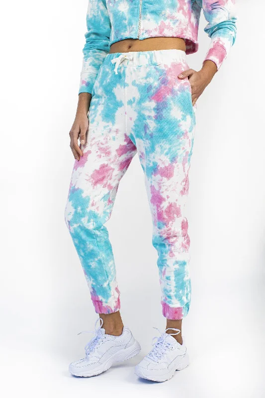 Cotton Candy Tie Dye Jogger Fleece