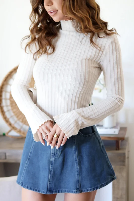 Daphne Knit Top-Ecru