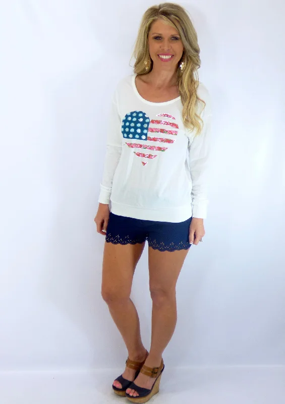 Love America Cross Back Top