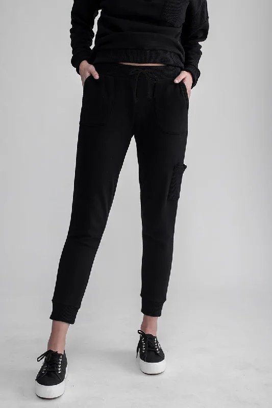 Patch Pocket Jogger Black