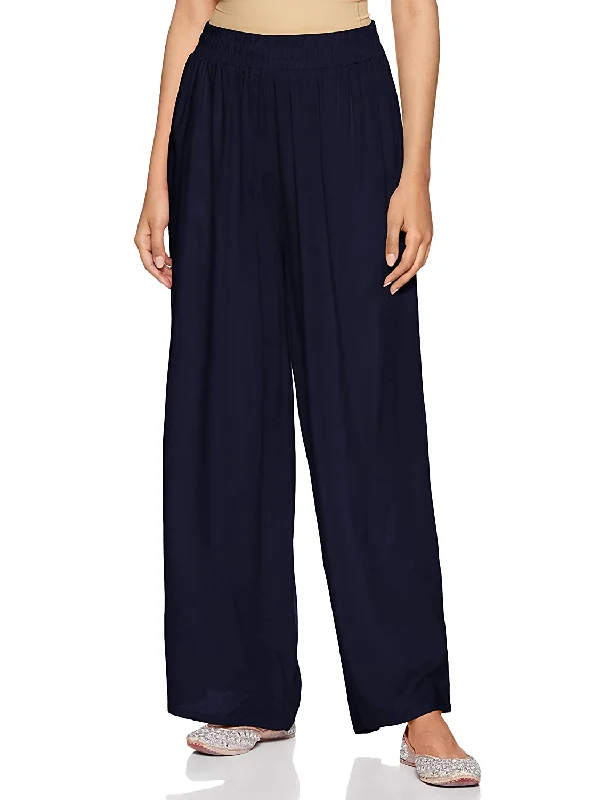 Rupa Dark Blue Palazzo Pants for Woman