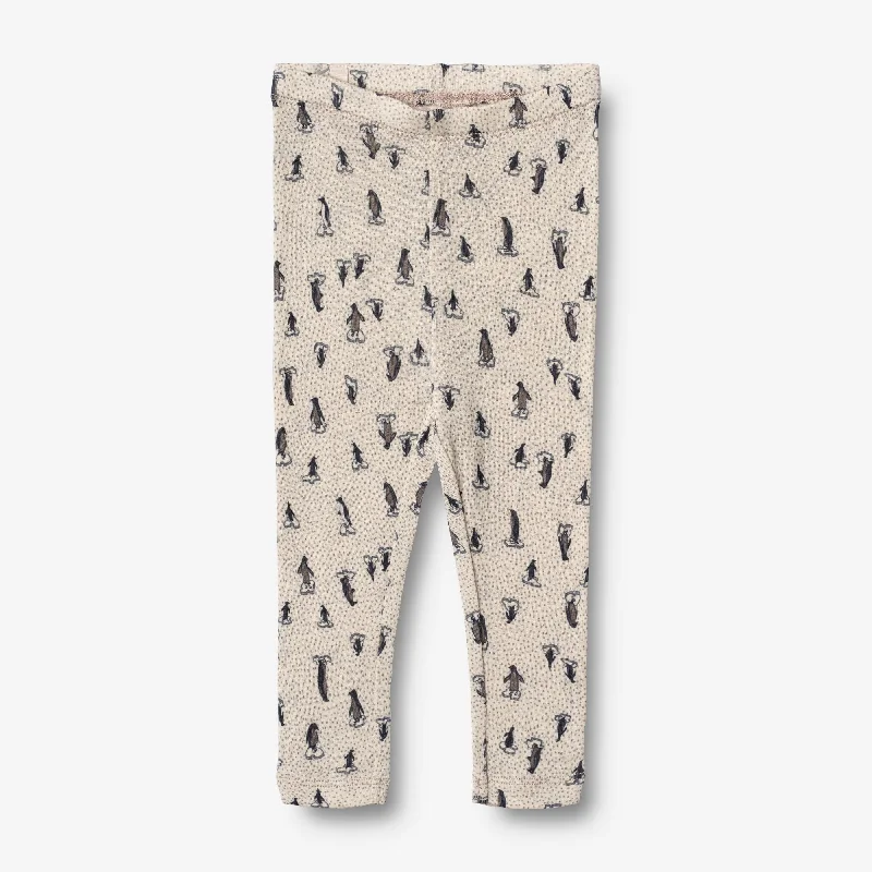 Wool Leggings | Baby - penguins on ice