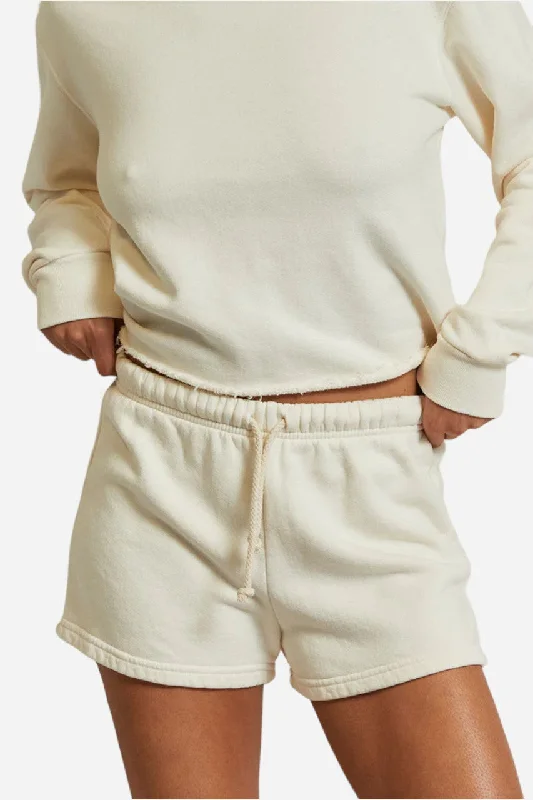 Perfect White Tee Aruba Fleece Sweatshorts in Bright Ivory