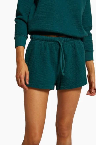 Perfect White Tee Bonham Cotton Military Thermal Shorts in Emerald