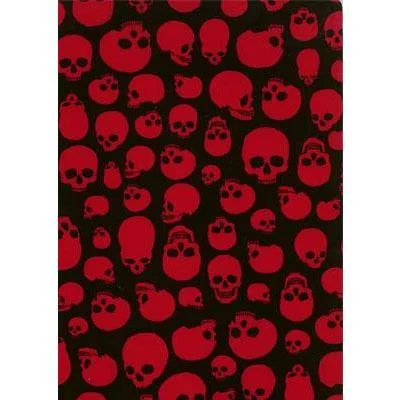 "Live to Ride" Skulls Print Mens Board Shorts w/ Dual Cargo Pockets.  17.5" Outseam / 5" Inseam (Black+Red)