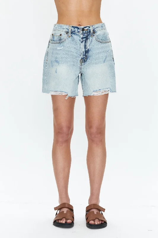 Pistola Devin High Rise Mom Cut Off Shorts in St Tropez