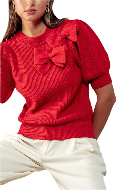 Fancy Bow Fest Knit Top