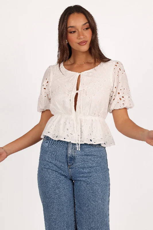 Flora Top - White