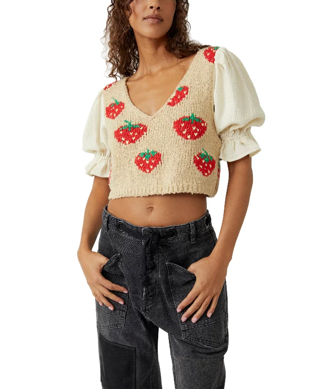 Free People Strawberry Jam Top