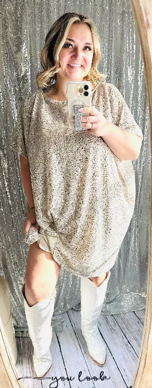 GeeGee - Silver Sequin’s Oversized Dress