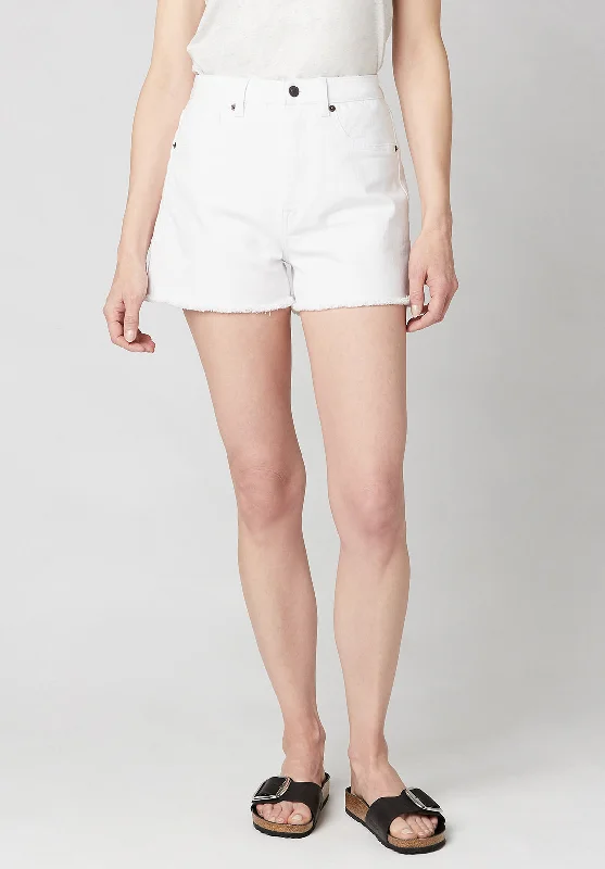 SUPER HIGH RISE JOANNA White Rinse Shorts  - BL15796