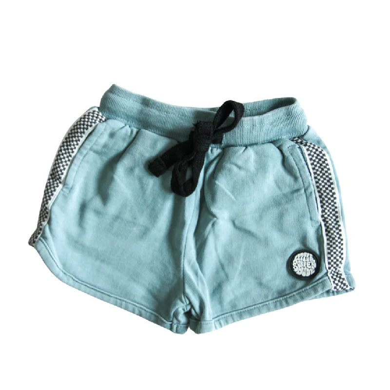 Light Blue Beach Bum Acid Wash Little Surfer Dude Cotton Lounge Shorts