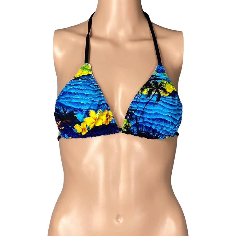 "Picture This" Bikini Top (Blue)