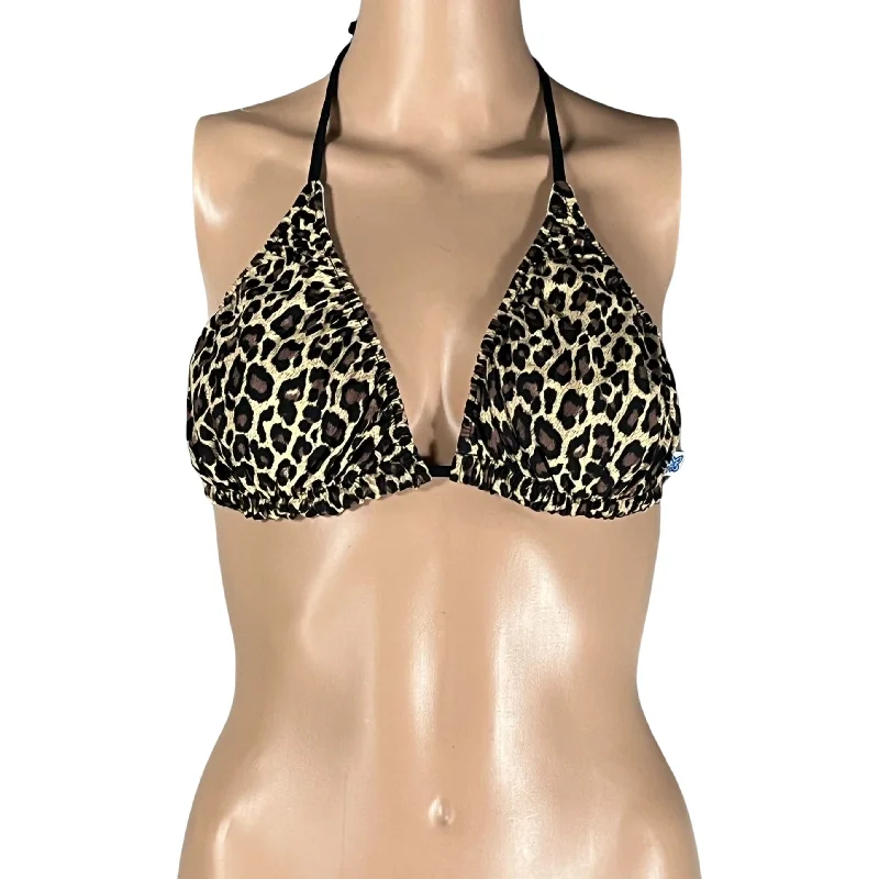 "Wild Weekend" Cheetah Print Bikini Top (Brown OR Charcoal)